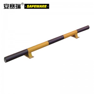 SAFEWARE 安赛瑞 钢制车轮定位器 Φ76mm×2m 镀锌钢管 黄/黑 含安装配件