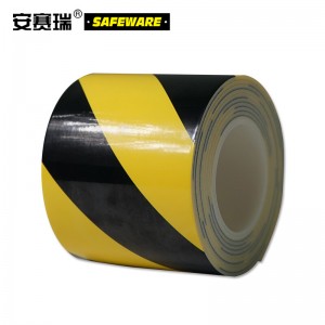 SAFEWARE 安赛瑞 泡棉防撞缓冲警示胶带（黄/黑）12cm×3m 厚3mm 带背胶