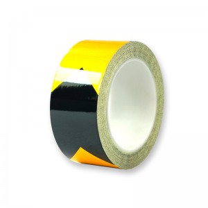 SAFEWARE 安赛瑞 反光警示胶带（黄黑箭头）5cm×22m 工程级反光膜