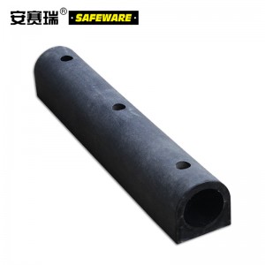 SAFEWARE 安赛瑞 D型橡胶防撞缓冲块 100×20×20cm 橡胶材质 黑色 含安装配件