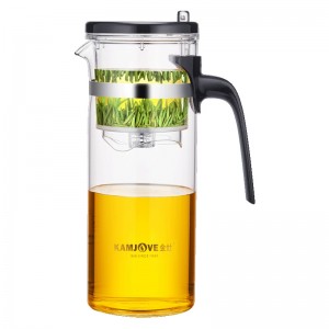 金灶（KAMJOVE） 700ML办公茶杯 耐热玻璃茶具 按压式可拆洗内胆飘逸杯 泡茶壶 花茶壶 绿茶杯TP-168