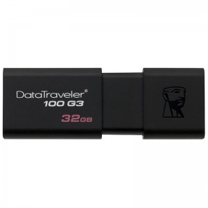 金士顿（Kingston）32GB USB3.0 U盘 DT100G3 黑色 滑盖设计 时尚便利