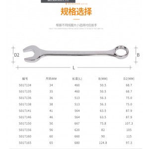 钢盾 S017156 公制精抛光两用长扳手5.6mm