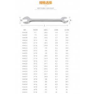 钢盾 S018106 公制精抛光双开口扳手6x7mm