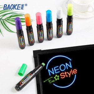 宝克（BAOKE）MP4902A 水性彩色荧光笔 LED电子屏广告标记笔可擦荧光笔 7支/盒