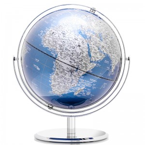得力（deli）万向地球仪 直径30cm高清地图学生教学演示摆件金属底座地球仪 2163