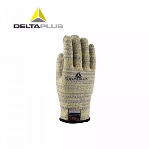代尔塔 工作劳保手套 餐饮工厂 耐高温100度 耐磨防切割 拇指加强 米黄色