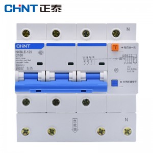 正泰（CHNT）NXBLE-125 小型漏电保护断路器 漏保空气开关  NXBLE-125-3PN-C100 30mA