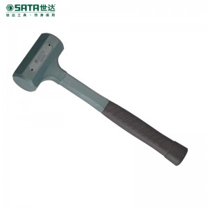 世达（SATA）防震橡皮锤45mm 钢管柄橡皮锤子橡胶锤子榔头安装胶锤 92902 现货