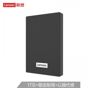 联想（Lenovo）1TB 移动硬盘 USB3.0 2.5英寸 商务黑 高速传输 热卖爆款 稳定耐用（F308经典）